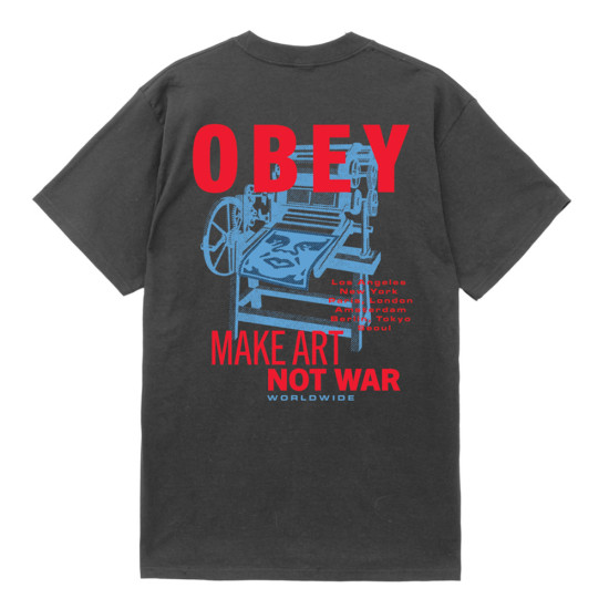 Obey Ανδρική κοντομάνικη μπλούζα Printing Press Make Art Tee